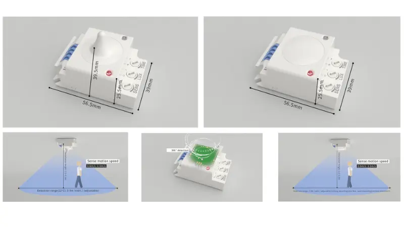 PDLUX bringt die 5,8-GHz-Mikrowellensensoren PD-MV1029A und PD-MV1029B für intelligente Innenbeleuchtung auf den Markt