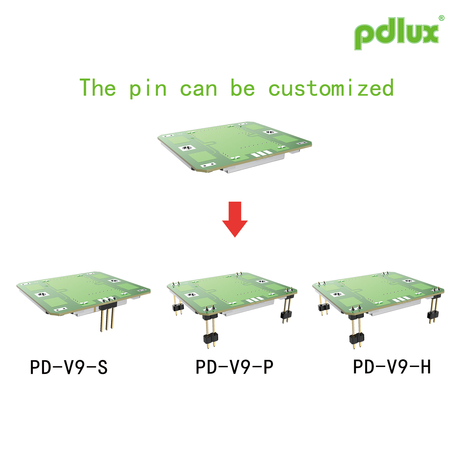 PDLUX bringt verbesserte X-Band-Doppler-Erkennungsmodule PD-V9H/PD-V9P/PD-V9S auf den Markt, optional auch als benutzerdefinierte Pin-freie Version